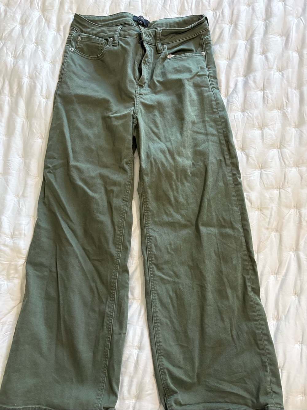 Quince Olive Green Wide-Leg Bella Jeans 29